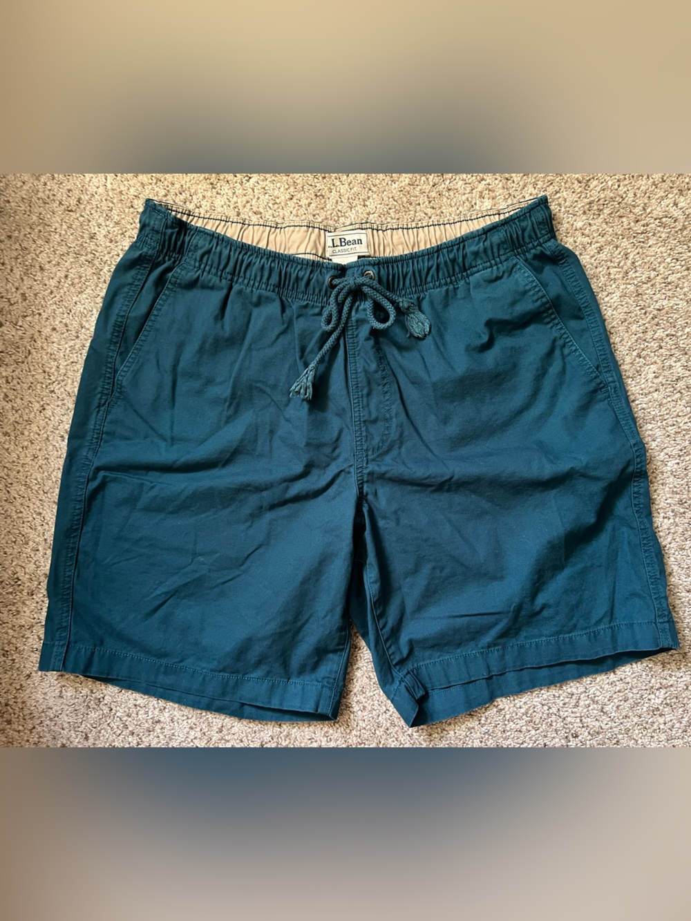 L.L.Bean Men's Classic Fit Dark Teal Shorts